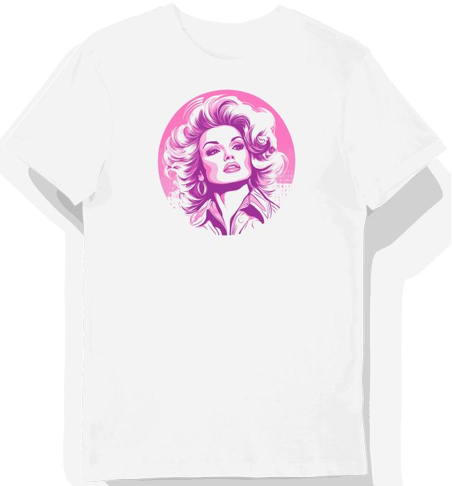 Koszulka męska biała z motywem Dolly Parton 3XL