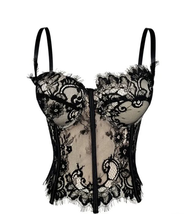 Корсет ажурный черный