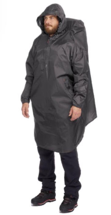 Дощовик-пончо 60 л, чорний Decathlon