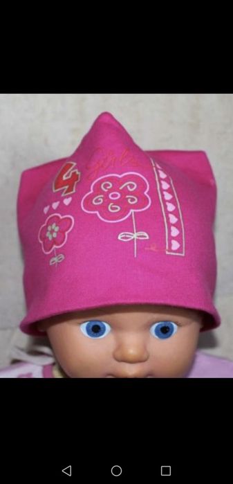 Czapka czapeczka rękawiczki hello kitty zimowa wiosna jesień komplet