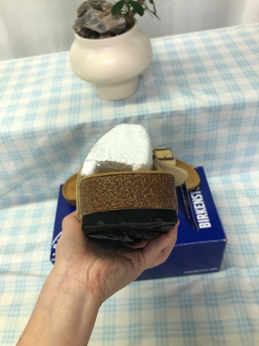 Birkenstock Arizona Soft Footbed Suede kolor piasku Rozmiar 38