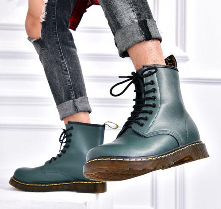 Glany Combat Boots botki zielone unisex 1460 kozaczki