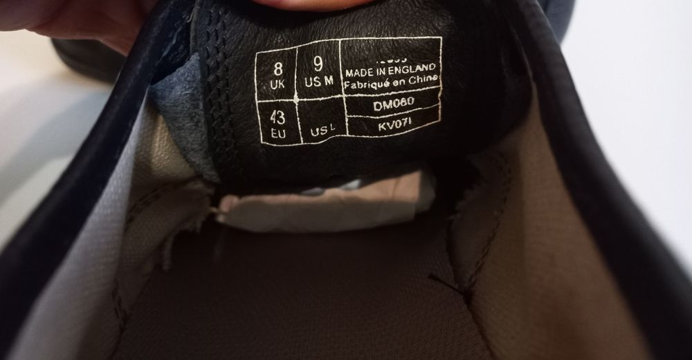 Чоловічі туфлі шкіряні Clarks 42р. (43 EU) високий підйом