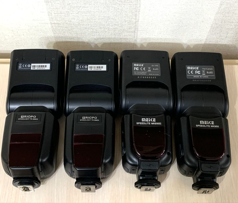 Фотоспалахи Meike MK930 MK950 canon нові  Triopo TR586EX canon nikon