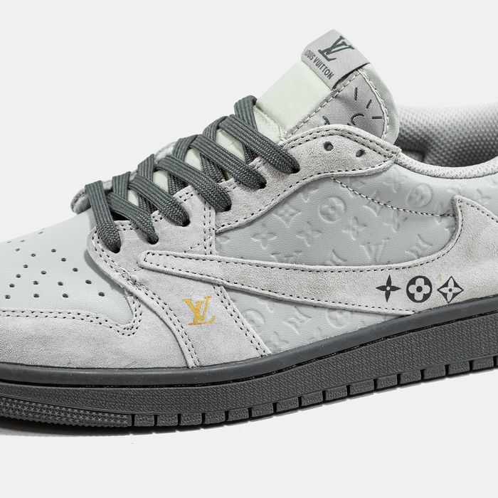 Кросівки Nike Air Jordan 1 Low x Travis Scott x Louis Vuitton premium