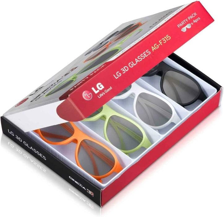 Okulary 3D Cinema LG. Nowe 4szt.