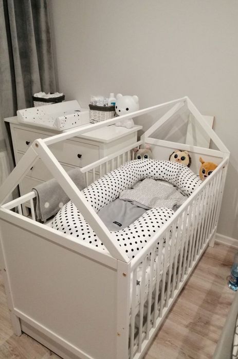 Łóżeczko dziecięce domek 2w1