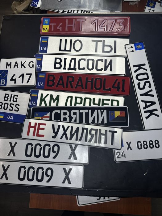 Євробляха автономер дублікат німецькіPL LT DE FR IT CH військовий зсу