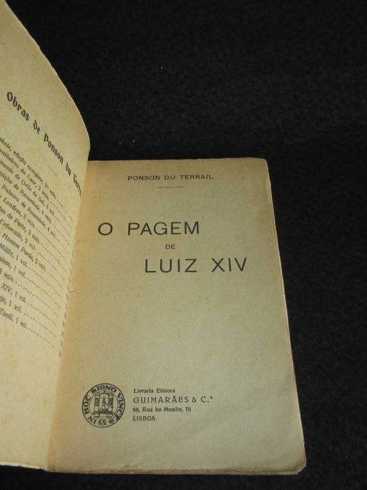 Livro O Pagem de Luis XIV Ponson Du Terrail