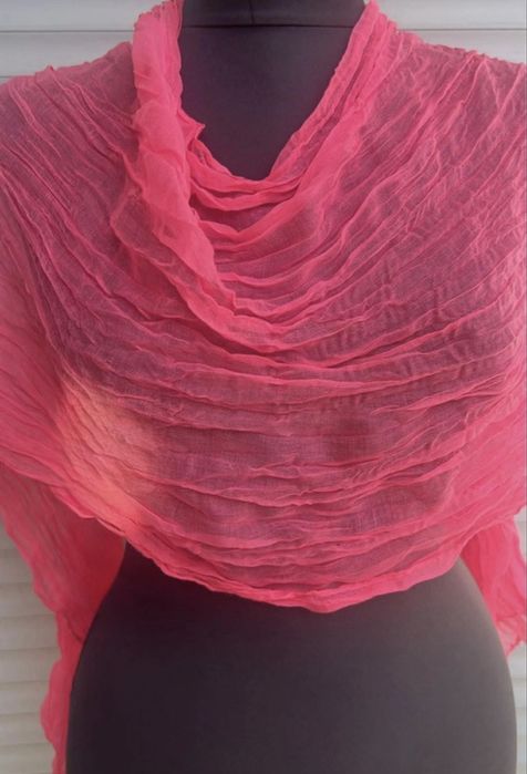 Szal gnieciiny gladki rozowy
