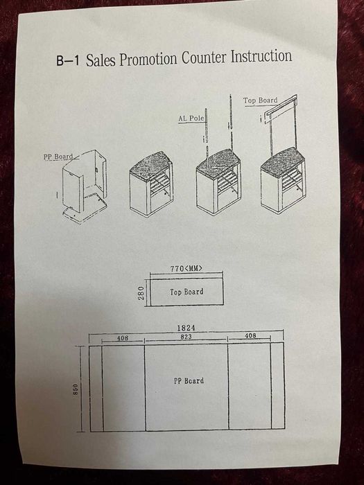 Bancada Promocional de cor branca