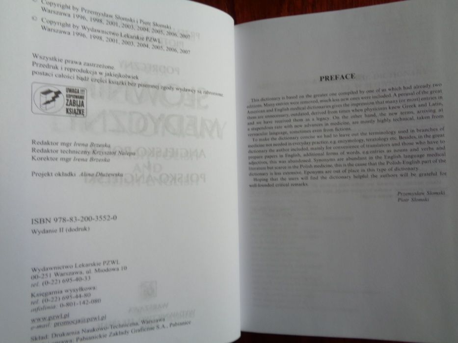 Słownik Medyczny.Angielsko -Pol. Pol.-angielski.