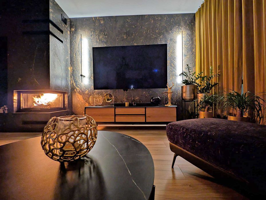 FORNIR Black Gold | Naturalny kamień w rolce | 305x122x0,2 cm