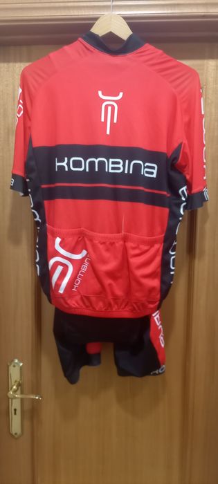 Jersey com Calção ciclismo tamanho L