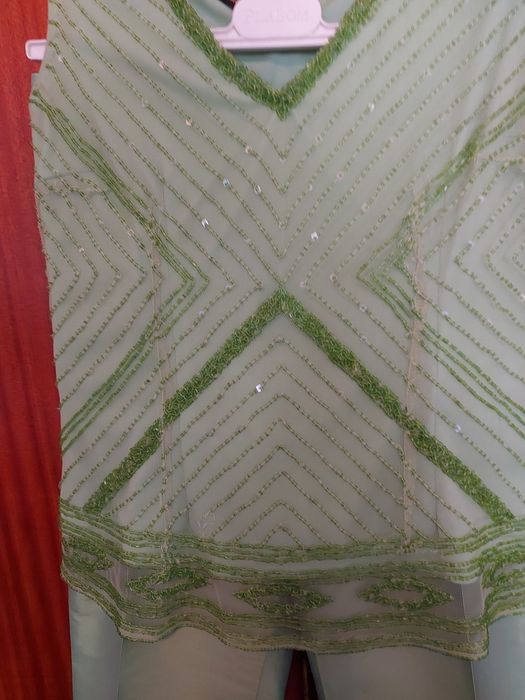 Conjunto de Cerimónia, verde alface, da Tintoretto.