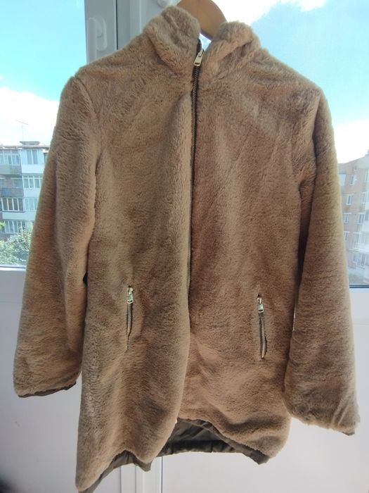 парка, двостороння мехова прімарк, подовжена куртка