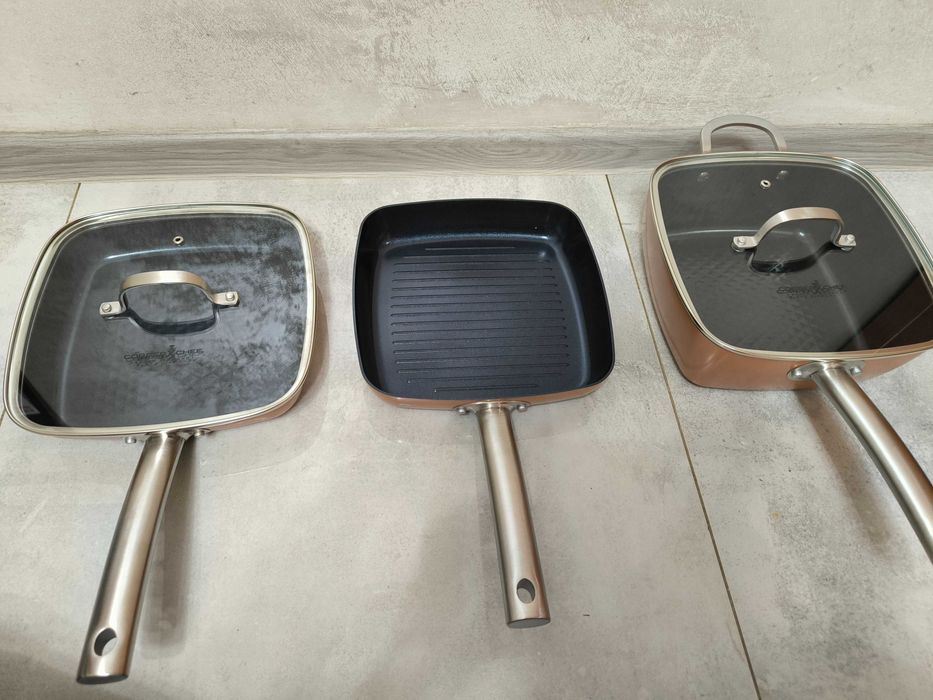 5 elementowy zestaw patelni Copper Chef