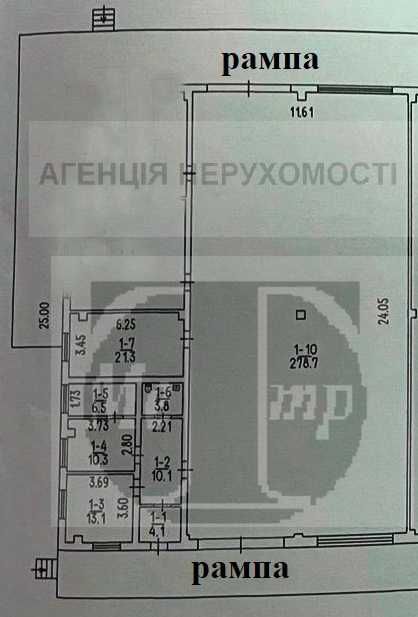 Оренда складу з двома рампами та офісами та власним санвузлом , 348 м2
