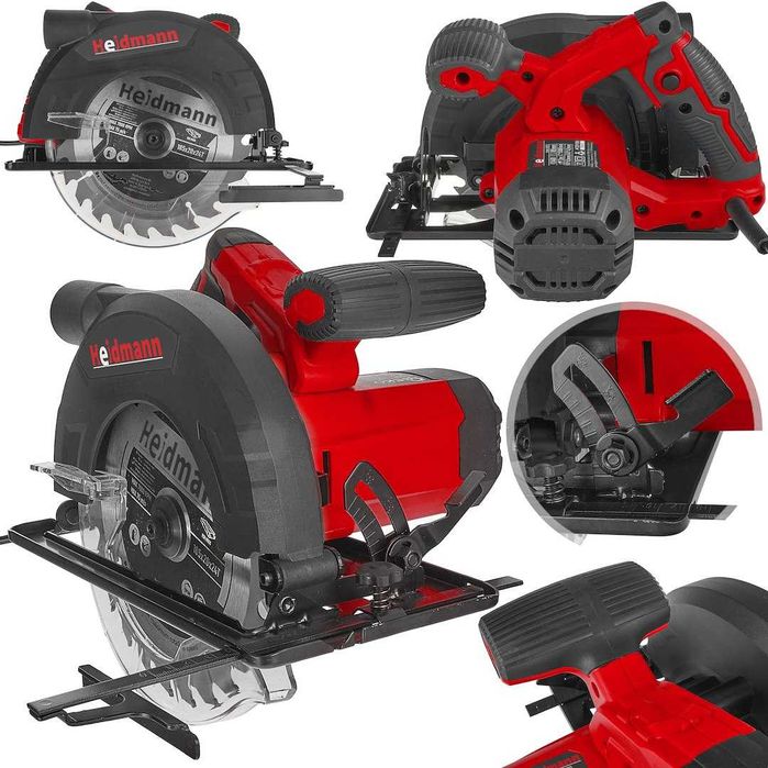 Piła tarczowa pilarka elektryczna  Heidmann 2400 W 185 mm