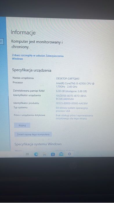 Laptop hp z ładowarką