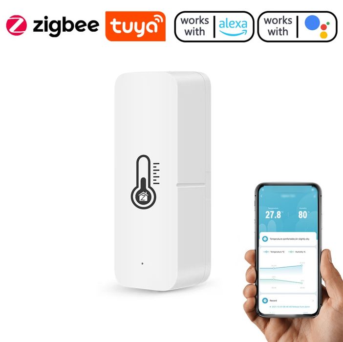 Датчик температури, вологості Tuya ZigBee Temperature Humidity Sensor