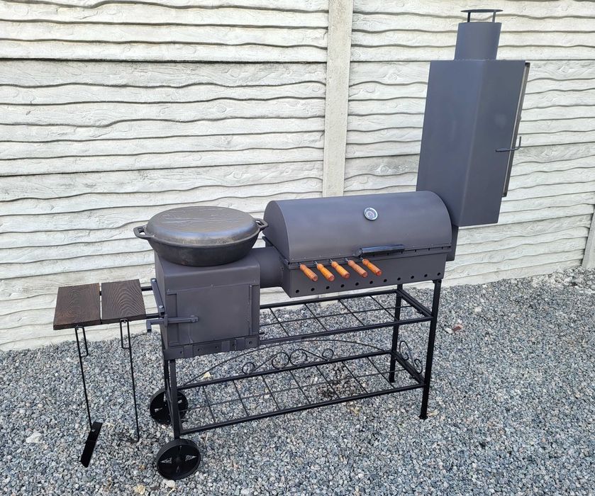 ЯКІСНИЙ МАНГАЛ! 5 мм! Барбекю Смокер Коптильня Піч для Казана