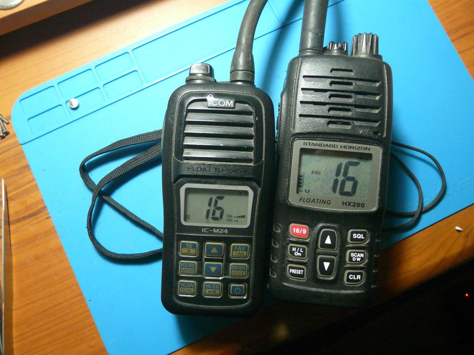 Морские рации Icom IC-M24 и  Standard Horizon HX290