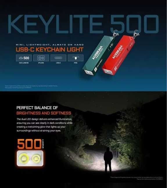Брелок EDC наключник Acebeam Keylite 500