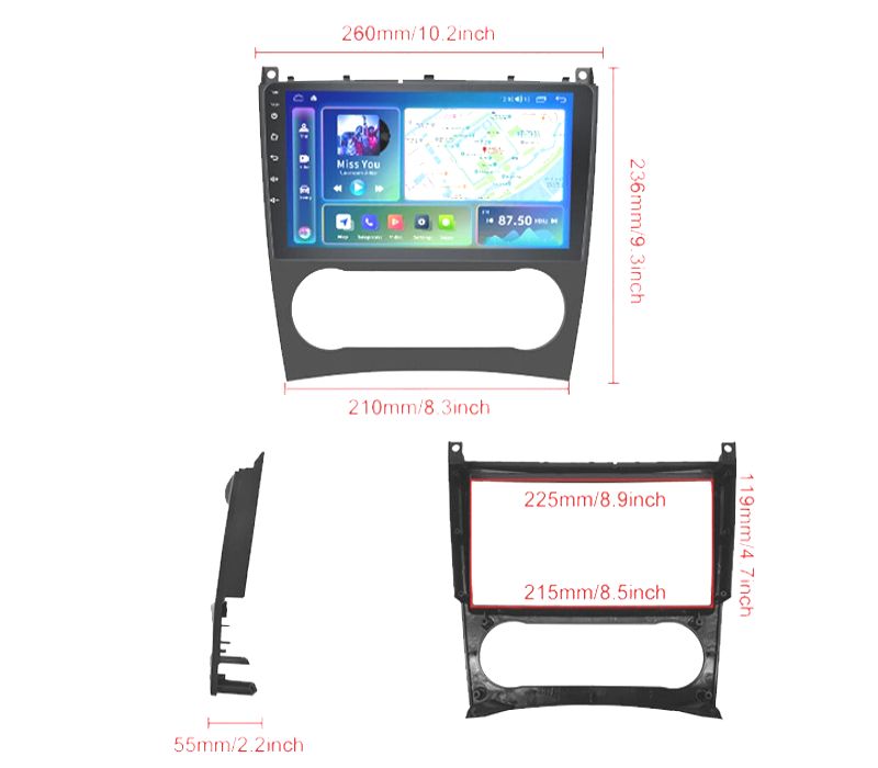 RÁDIO GPS ANDROID 13 MERCEDES CLASSE C W204 / GLK X204 08-12