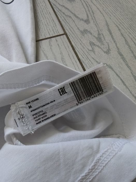 Koszulka męska 4F biała M z mega logo oversize 192
