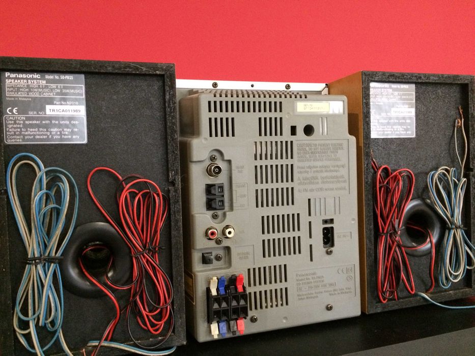 Panasonic SA-PM25 wieża RDS Bi-Amp subwoofer neony 2X50W stan BDB