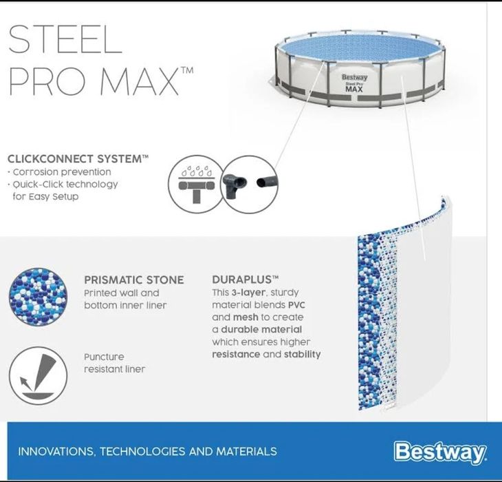 Piscina Bestway Steel Pro Max 457x122 — Como Nova — Com Bomba Potente
