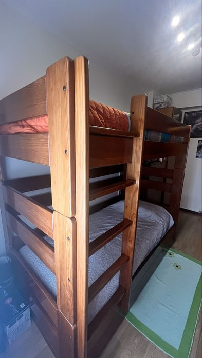 Cama beliche madeira maciça