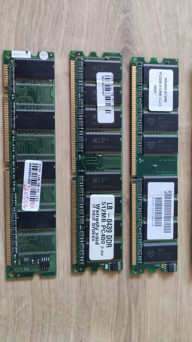 Memórias 512mb a 1Gb desktop e portáteis