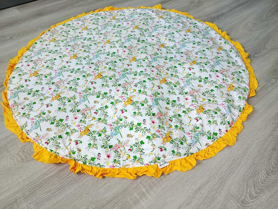 Mata niemowlęca żółta MinkyBaby handmade
