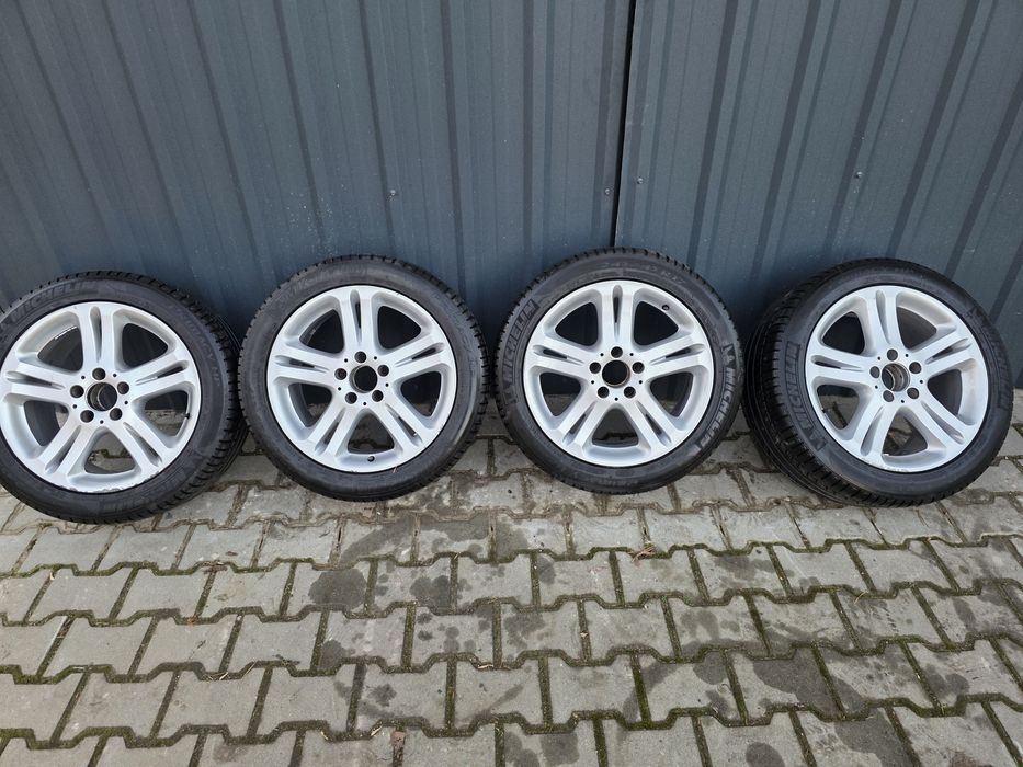 Felgi aluminiowe 17” 8J ET38 + opony Michelin – 5x112 (Mercedes W211)