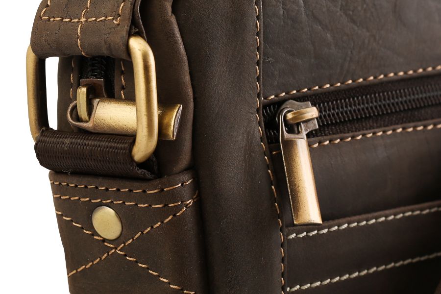 skórzana torba męska z długim paskiem na ramię - always wild