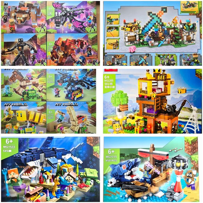 TANIE Klocki zabawki maskotki auta samochód breloki prezent na święta bluey bing mario Batman minecraft