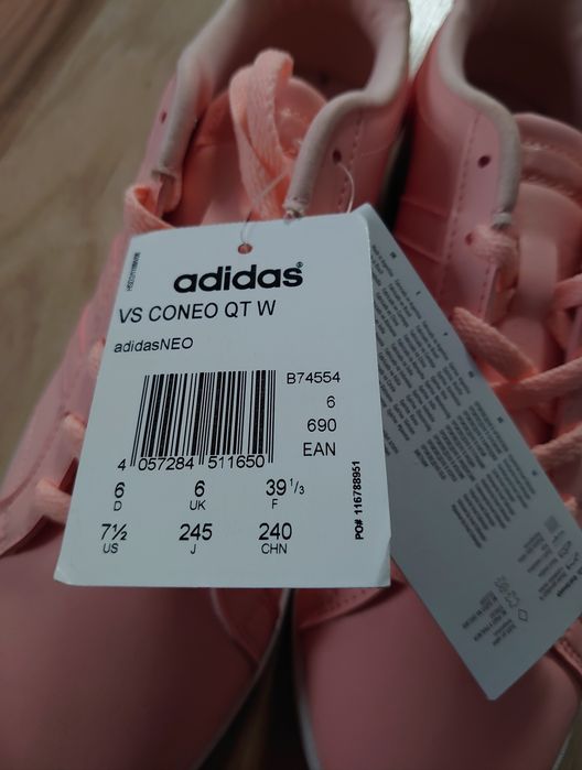 Adidas VS Coneo QT W Adidas Neo rozmiar 39 1/3 Brzoskwiniowe