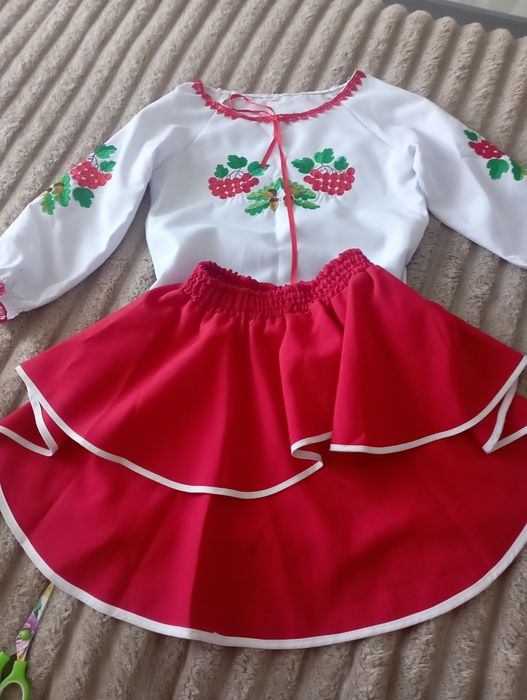 Набір вишиванка, спідничка+плаття. 128 розмір