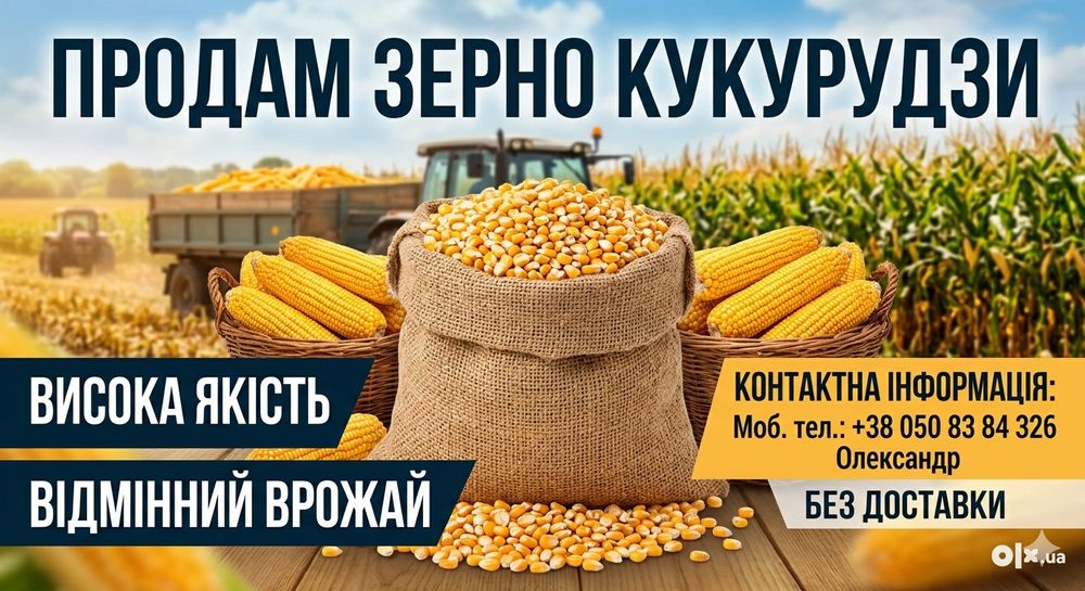 КУКУРУДЗА знрно. Самовивіз. Олександр.