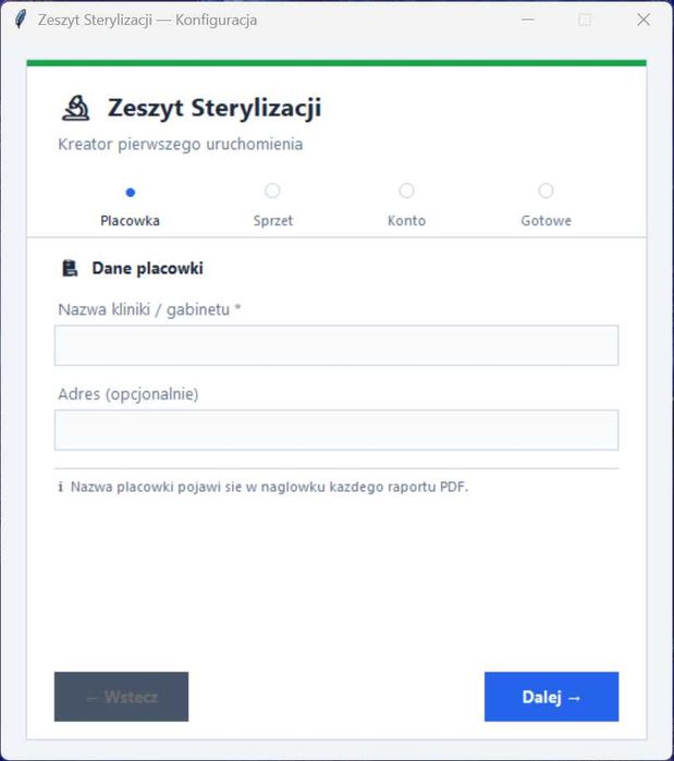 Cyfrowy Zeszyt Sterylizacji