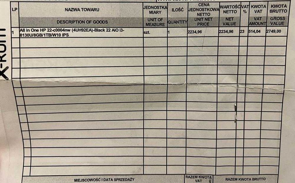 HP 22-c0004nw All-in-One Desktop PC