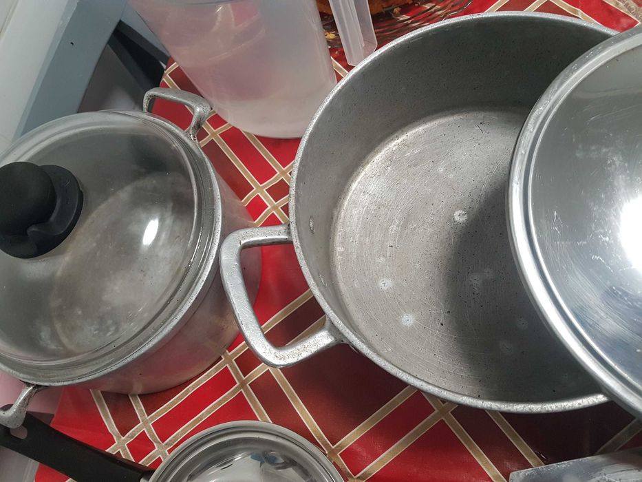 Conjunto 9 pecas conzinha em inox e alumínio