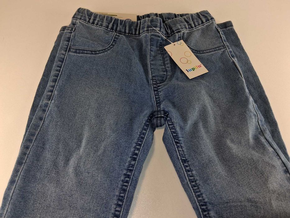 A135 Lupilu Spodnie Dziecięce Jeansowe Bawełna Organiczna 122/128