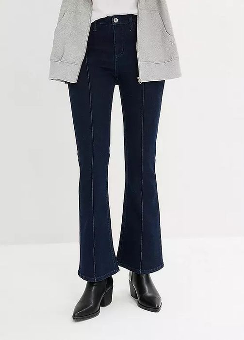 B.P.C ciemne jeansy bootcut granatowe r.44