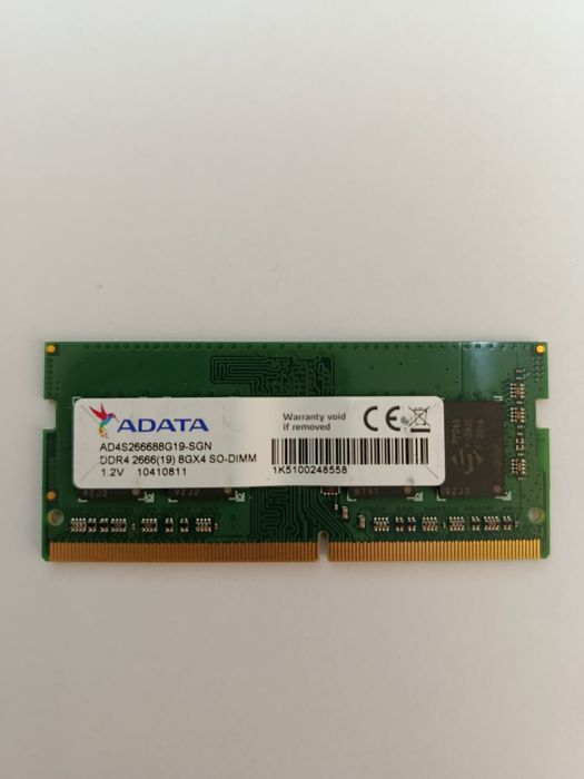 Оперативна пам'ять для ноутбука ADATA DDR4 8GBX4SO-DIMM1,2V