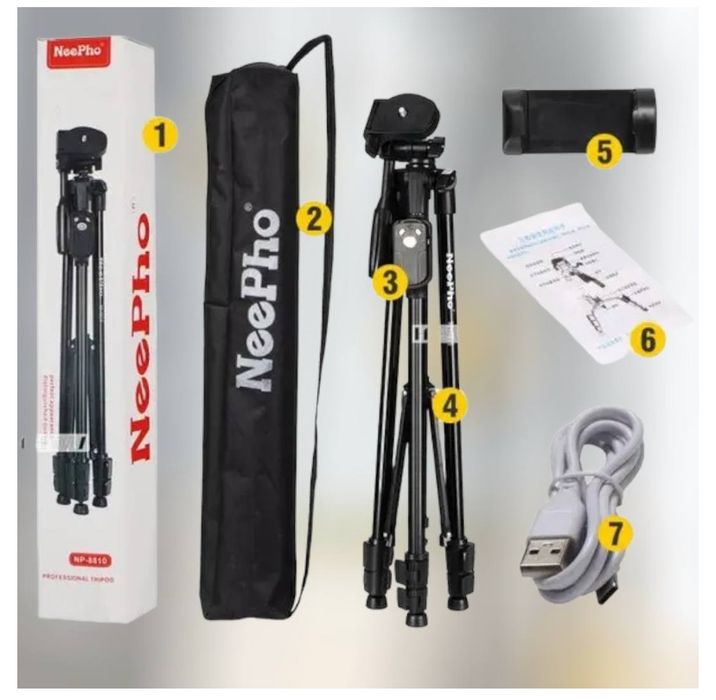 Штатив професійний 50-150см до 3кг для камери телефону NeePho NP-8810