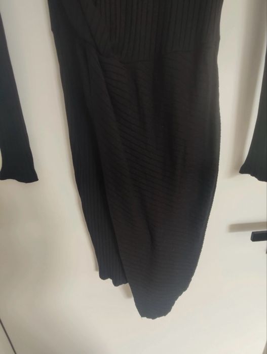 Sukienka czarna prążek Tally Weijl S basic klasyka minimalizm