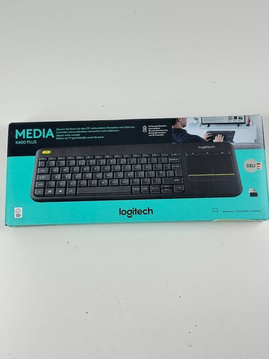 Klawiatura bezprzewodowa z touchpadem Logitech K400 Plus Black DE (920-007127)